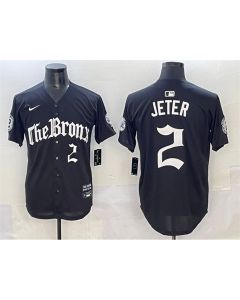 Youth New York Yankees #2 Derek Jeter Black "Gothic Legacy Edition" Vapor Premier Limited Stitched Baseball Jersey