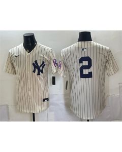 Youth New York Yankees #2 Derek Jeter Cream 2026 Field of Dreams Stadium Baseball Jersey (Cream)