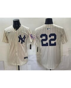 Youth New York Yankees #22 Ben Rice Cream 2026 Field of Dreams Stadium Baseball Jersey (Cream)