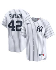 Youth New York Yankees #42 Mariano Rivera White Throwback Cooperstown Collection Limited Jersey
