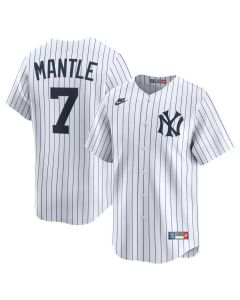 Youth New York Yankees #7 Mickey Mantle White Throwback Cooperstown Collection Limited Jersey