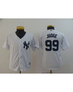 Youth New York Yankees #99 Aaron Judge 2019 White Cool Base Stitched MLB Jersey
