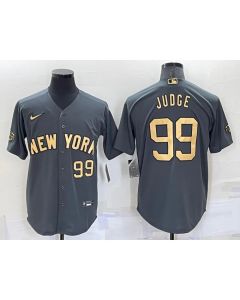 Youth New York Yankees #99 Aaron Judge 2022 All-Star Charcoal Stitched Jersey
