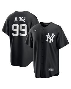 Youth New York Yankees #99 Aaron Judge Black Lights Out Replica Player Jersey