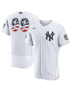 Youth New York Yankees #99 Aaron Judge Nike White 2026 All-Star Edition Stars & Stripes Authentic Jersey (White)