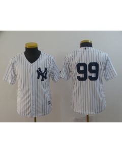 Youth New York Yankees #99 Aaron Judge White Cool Base Stitched MLB Jersey (White)