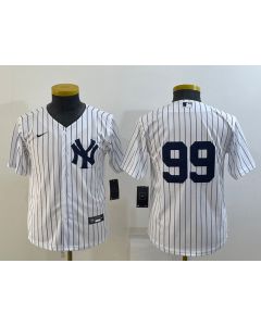 Youth New York Yankees #99 Aaron Judge White Stitched Baseball Jersey (White)