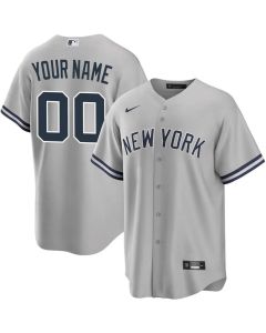 Youth New York Yankees Gray Road Baseball Custom Jersey (Gray)