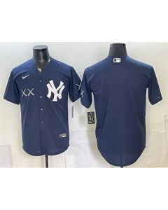 Youth New York Yankees x KAWS Navy Stadium Baseball Jersey (Navy)