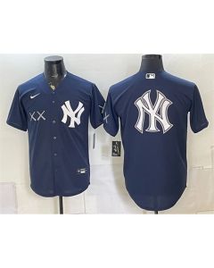 Youth New York Yankees x KAWS Navy Team Big Logo Stadium Baseball Jersey (Navy)