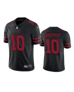 Youth NFL San Francisco 49ers #10 Jimmy Garoppolo Black Vapor Untouchable Limited Stitched Jersey