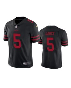 Youth NFL San Francisco 49ers #5 Trey Lance Black Vapor Untouchable Limited Stitched Jersey