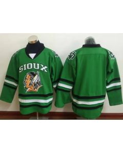 Youth North Dakota Fighting Sioux Blank Green Stitched Jersey