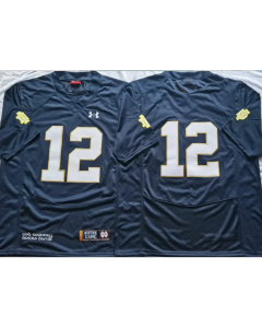 Youth Notre Dame Fighting Irish #12 Ian Book Navy Stitched Jersey