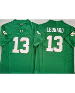 Youth Notre Dame Fighting Irish #13 Riley Leonard Green Stitched Jersey