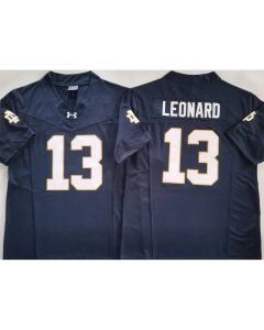 Youth Notre Dame Fighting Irish #13 Riley Leonard Navy Stitched Jersey (Navy)