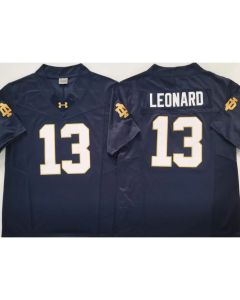 Youth Notre Dame Fighting Irish #13 Riley Leonard Navy Stitched Jersey (Style 2)