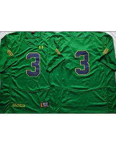 Youth Notre Dame Fighting Irish #3 Joe Montana Green Stitched Jersey (Style 2)