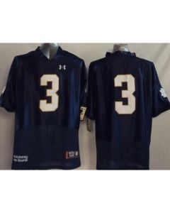 Youth Notre Dame Fighting Irish #3 Joe Montana Navy Stitched Jersey (Navy)
