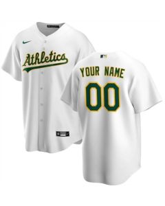 Youth Oakland Athletics White Stitched Baseball Custom Jersey
