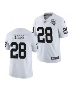 Youth Oakland Raiders #28 Josh Jacobs 2020 White Inaugural Season Vapor Limited Stitched Jersey