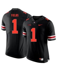 Youth Ohio State Buckeyes #1 Justin Fields Black Limited Stitched NCAA Jersey