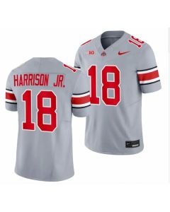 Youth Ohio State Buckeyes #18 Marvin Harrison JR. Gray 2023 F.U.S.E. Limited Stitched Jersey