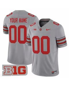 Youth Ohio State Buckeyes Gray 2025/26 Vapor F.U.S.E. Limited Stitched Custom Jersey (Gray)