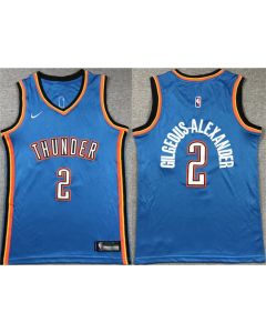 Youth Oklahoma City Thunder #2 Shai Gilgeous-Alexander Blue Stitched Basketball Jersey