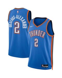 Youth Oklahoma City Thunder #2 Shai Gilgeous-Alexander Nike Blue Swingman Icon Edition Jersey (Blue)