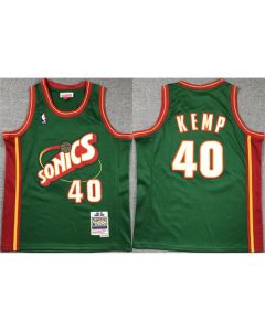 Youth Oklahoma City Thunder #40 Shawn Kemp Green Stitched Basketball Jersey