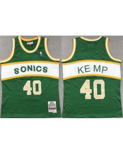 Youth Oklahoma City Thunder #40 Shawn Kemp Green/White Stitched Basketball Jersey