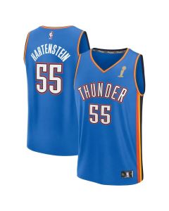Youth Oklahoma City Thunder #55 Isaiah Hartenstein Blue 2025 NBA Finals Champions Fast Break Replica Player Icon Edition Jersey