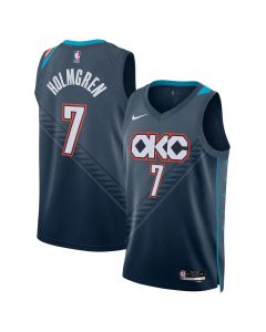 Youth Oklahoma City Thunder #7 Chet Holmgren Nike Blue 2025/26 City Edition Swingman Jersey (Blue)