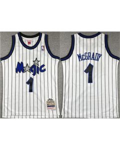 Youth Orlando Magic #1 Tracy McGrady White Stitched Jersey