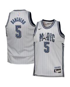 Youth Orlando Magic #5 Paolo Banchero Silver 2024/25 Swingman City Edition Player Jersey (Silver)