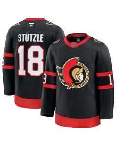 Youth Ottawa Senators #18 Tim Stutzle Black Home Player Jersey