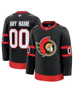 Youth Ottawa Senators Black Home Custom Jersey