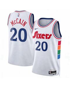 Youth Philadelphia 76ers #20 Jared McCain Nike White 2024/25 Swingman City Edition Jersey (White)