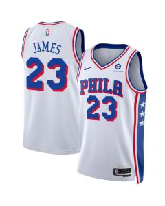 Youth Philadelphia 76ers #23 LeBron James White 2026 Association Edition With Patch Jersey (White)