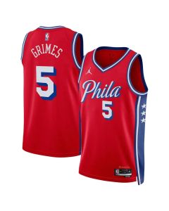 Youth Philadelphia 76ers #5 Quentin Grimes Red Swingman Statement Edition Jersey (Red)