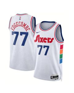 Youth Philadelphia 76ers #77 V. J. Edgecombe Nike White 2024/25 Swingman City Edition Jersey (White)