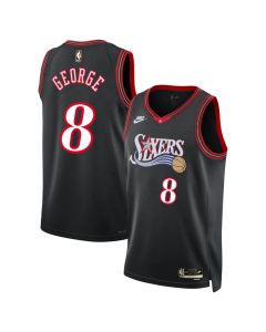 Youth Philadelphia 76ers #8 Paul George Nike Black Classic Edition Jersey (Black)