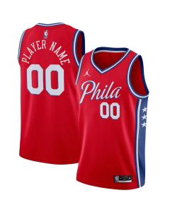 Youth Philadelphia 76ers Red Swingman Statement Edition Custom Jersey (Red)