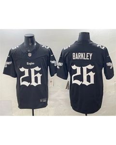 Youth Philadelphia Eagles #26 Saquon Barkley Black 2025 F.U.S.E. "Gothic Philly Edition" Vapor Limited Stitched Football Jersey