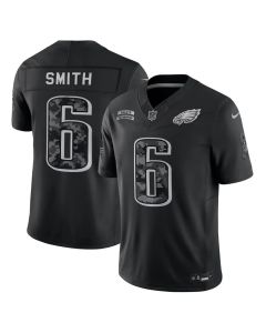Youth Philadelphia Eagles #6 DeVonta Smith Nike Black 2026 Salute to Service Vapor F.U.S.E. Limited Jersey