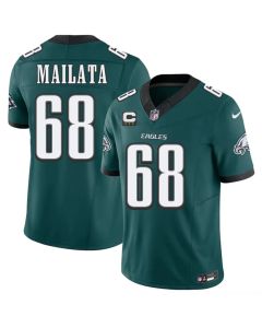 Youth Philadelphia Eagles #68 Jordan Mailata Green 2026 3-Star C Patch Vapor F.U.S.E. Untouchable Limited Jersey