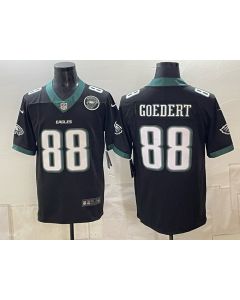 Youth Philadelphia Eagles #88 Dallas Goedert Black With Patch Vapor Limited Jersey (Style 2)