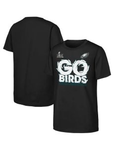 Youth Philadelphia Eagles Black Super Bowl LIX Champions Local T-Shirt (Black)