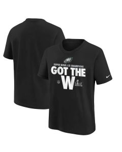 Youth Philadelphia Eagles Black Super Bowl LIX Champions Parade T-Shirt (Black)